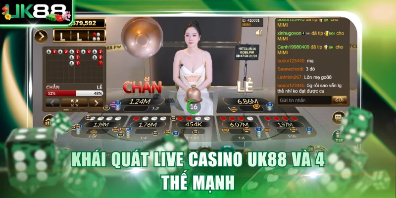 Khái quát live casino UK88 và 4 thế mạnh