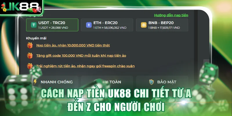 Nạp tiền UK88