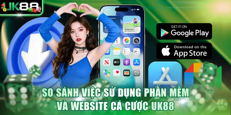 So sánh việc sử dụng phần mềm và website cá cược UK88